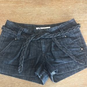 Boom Boom Jeans dark denim w/braided tie belt